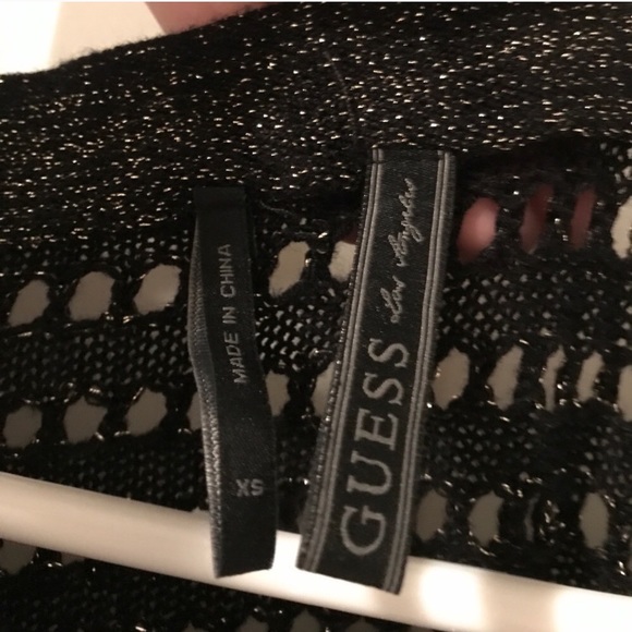 🆕Guess Metallic Crotched Knit Open Hole Sweater - Picture 5 of 8